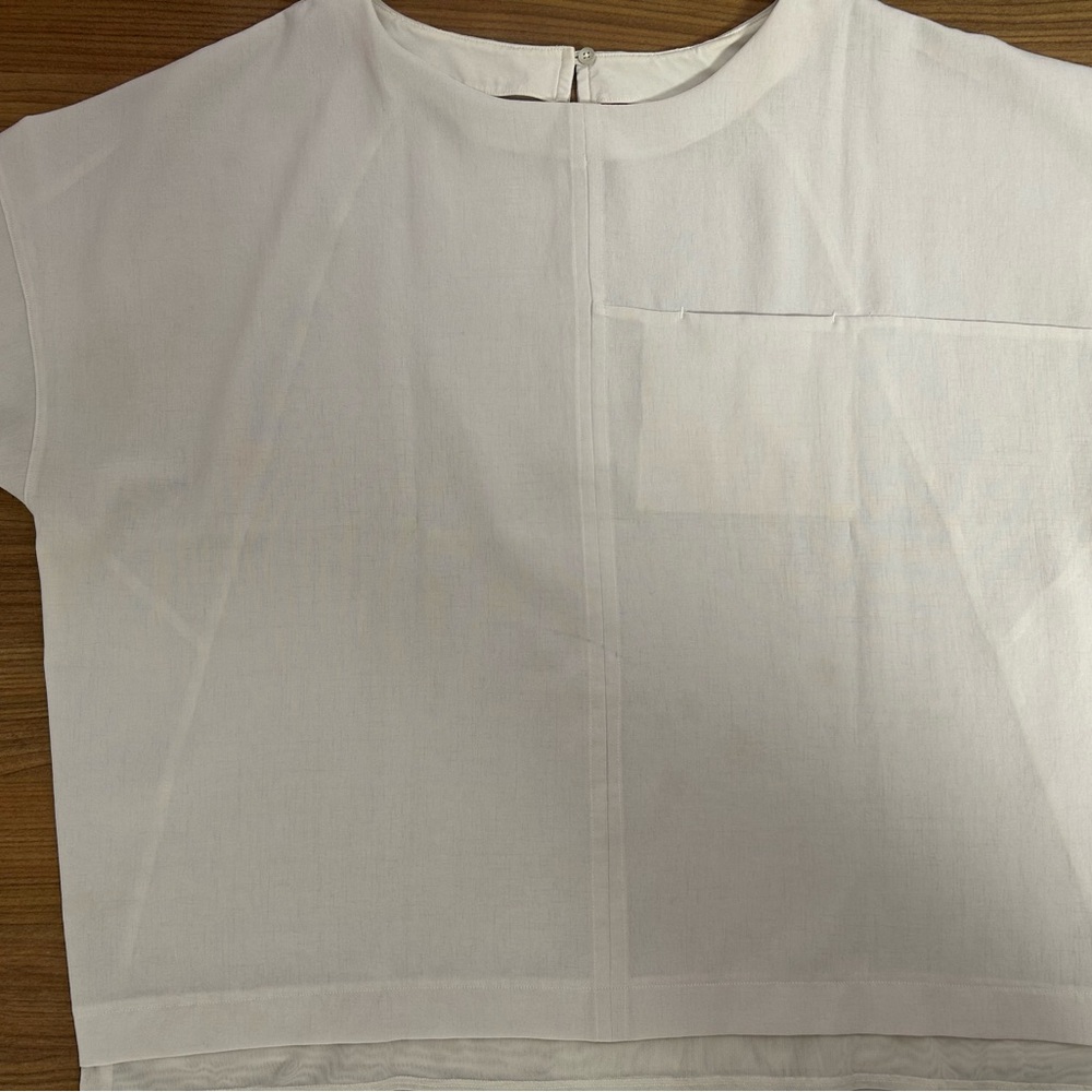Lululemon White Short Sleeve Blouse
